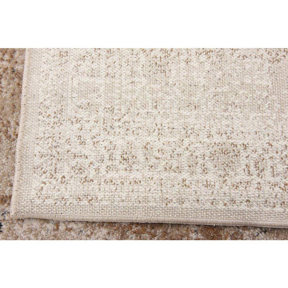 Beige and Light Brown Stain-Resistant Runner Rug