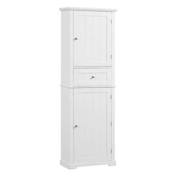 11.00 in.W x 22.00 in.D x 67.70 in. H Ready to Assemble Tall Bath Storage Cabinet, with Drawer and Shelf, White