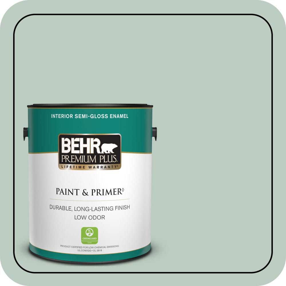 1 gal. #QE-42 Antiqued Aqua Semi-Gloss Enamel Low Odor Interior Paint & Primer price history on PriceWatchPro