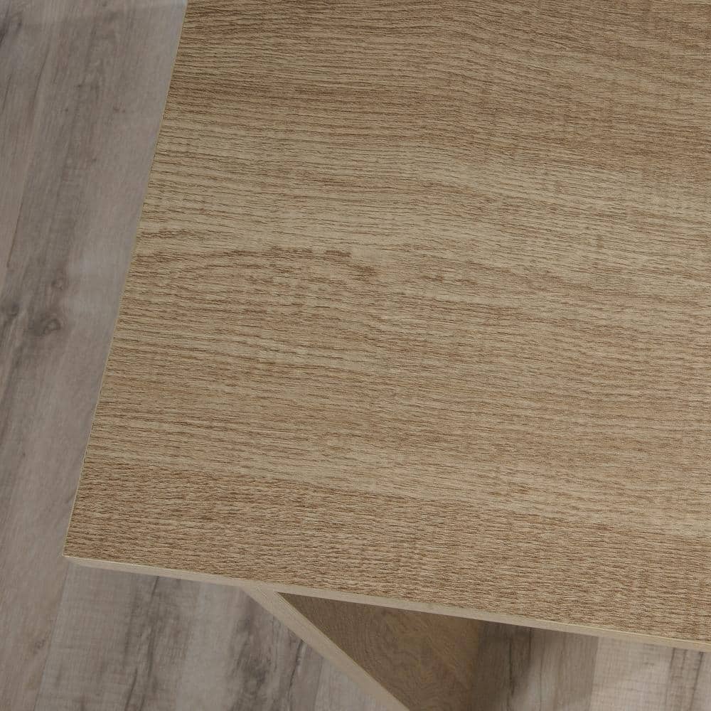 Summer Oak Wood Computer Desk with Drawer and Keyboard Tray