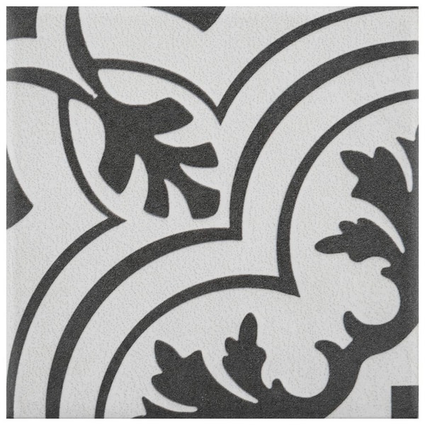 Merola Tile Twenties Mini Vintage 4 in. x 4 in. Ceramic Floor and Wall Take Home Tile Sample