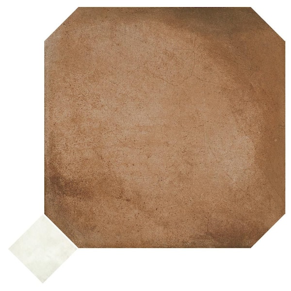 Merola Tile Laverton Octagon Natural with Taco Nieve 8 in. x 8 in. Porcelain Floor and Wall Take Home Tile Sample