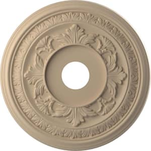 19 in. O.D. x 3-1/2 in. I.D. x 1 in. P Baltimore Thermoformed PVC Ceiling Medallion in UltraCover Satin Smokey Beige