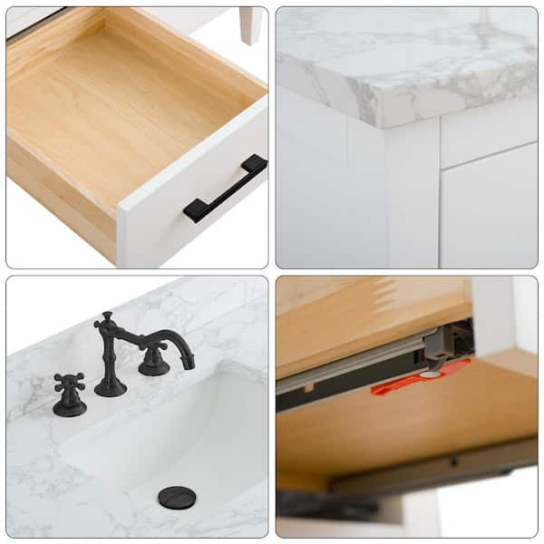 marble♡ Vanity Art 72 in. W x 22 in. D x 34 in. H Double Sink