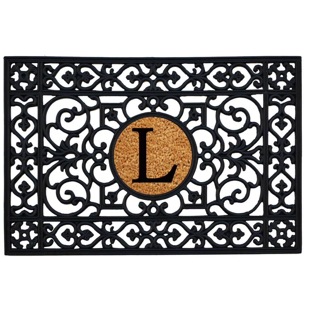 Calloway Mills 24 in. x 36 in. Rubber Monogrammed L Door Mat 160012436L - The Home Depot