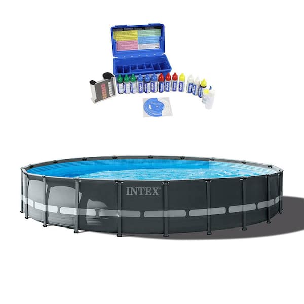 Intex 20 Ft X 48 In Round Ultra Xtr Frame Pool Set With Taylor Swimming Pool Water Test Kit