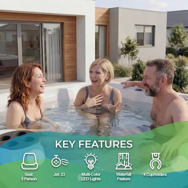 Lifesmart LS500 Plus 5-Person 23-Jet 110-Volt Plug and Play Spa