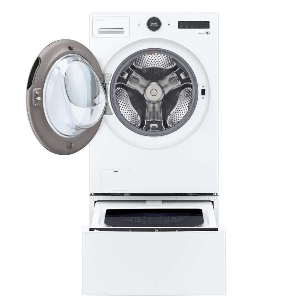White High Efficiency Smart Front Load Washer with Steam Setting
