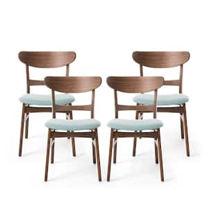 Idalia 30.80 X 20.60 X 19.60 Mint and Walnut Fabric Upholstered Dining Chair (Set of 4)