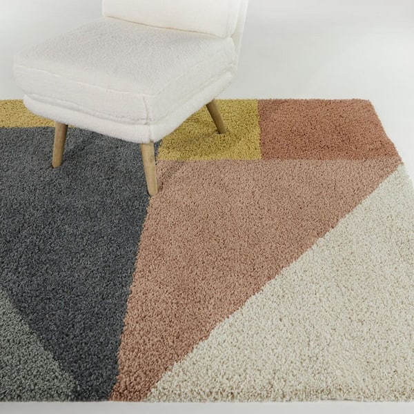 Jordan Navy 6 ft. 7 in. x 9 ft. Geometric Area Rug