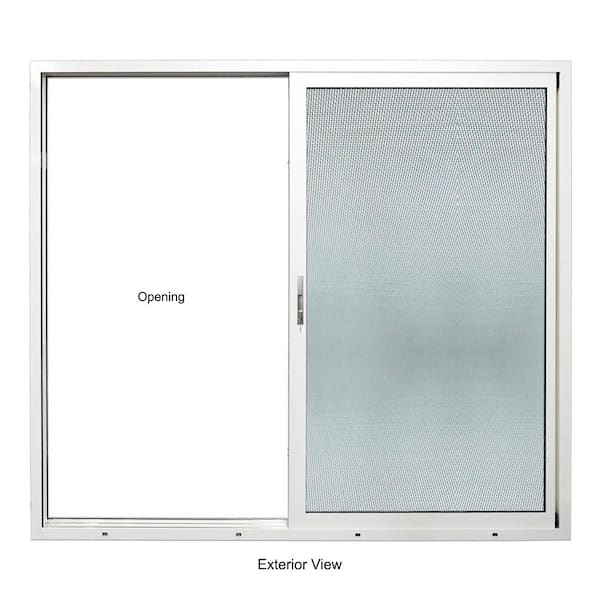 Teza 155 Series 72 in. x 80 in. White Universal Hand Aluminum Multi-Sliding Door