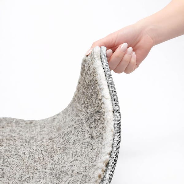 Dream Shag Premium Machine Washable Abstract ADS660 Silver 9 ft. x 12 ft. Area Rug