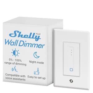 Plus Wall Dimmer, WiFi and Bluetooth Smart Wall Dimmer Relay, Home Automation, Compatible with Alexa and Google Home