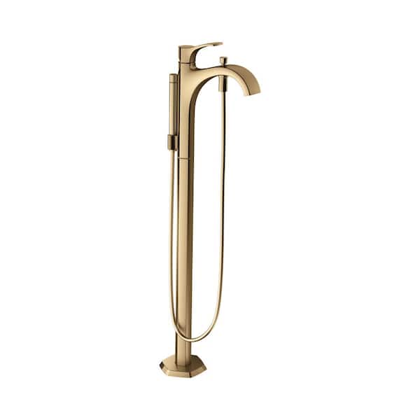 Locarno Single-Handle Freestanding Tub Faucet in Brushed Bronze Valve Not Included