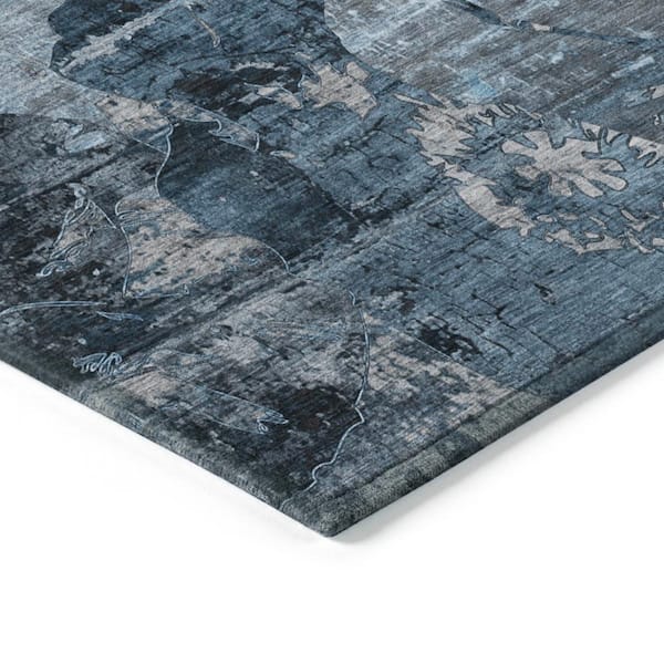 Chantille ACN555 Denim 8 ft. x 10 ft. Machine Washable Indoor/Outdoor Geometric Area Rug