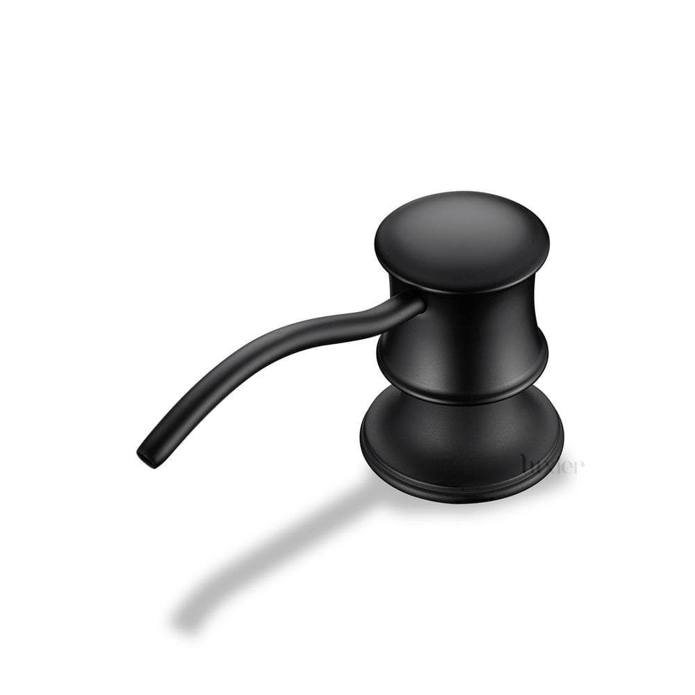 Matte Black Brass Kitchen Soap and Lotion Dispenser
