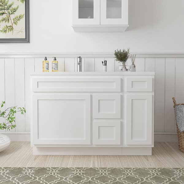 48 in. W x 21 in. D x 32.5 in. H Bath Vanity Cabinet without Top in White