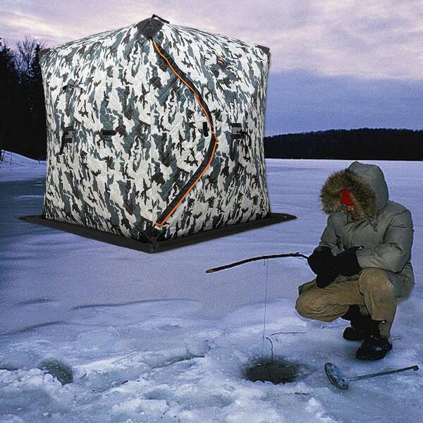 YIYIBYUS 2-Person Portable Ice Fishing Tent Portable Ice Fishing