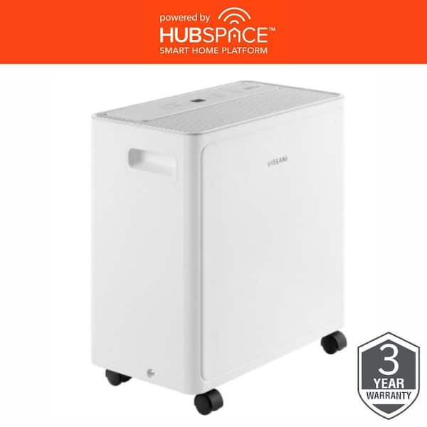25 pt. 1,500 sq. ft. Smart Dehumidifier in White for Basement, Garage, or Wet Rooms, Energy Star, Powered by Hubspace