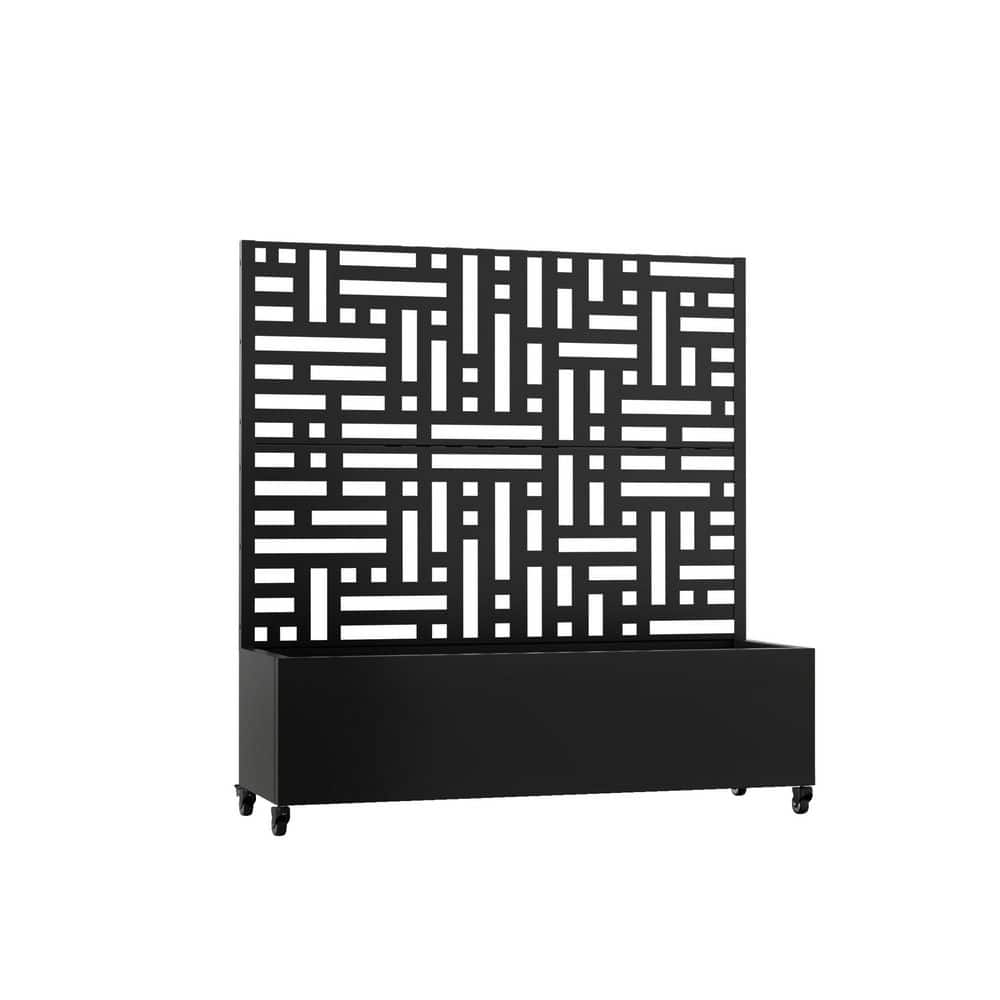 4 ft. H x 4 ft. W Metal Planter Box with Trellis Black price history on PriceWatchPro