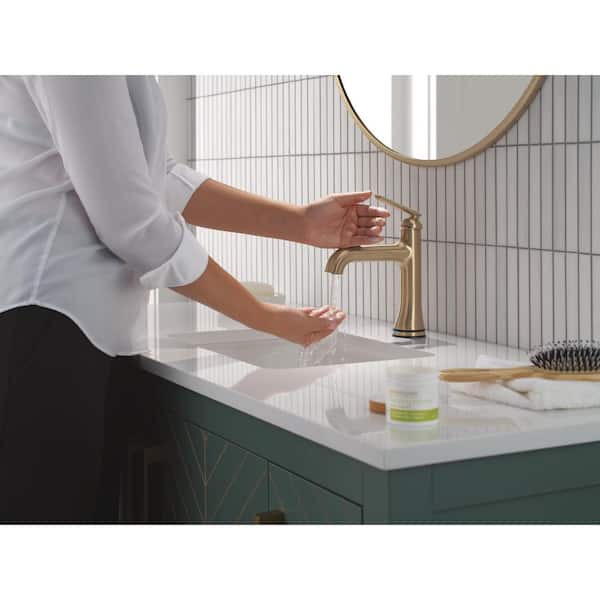 Bonacci Gold Touch2O Single Handle Single Hole Bathroom Sink Faucet in Lumicoat Champagne Bronze
