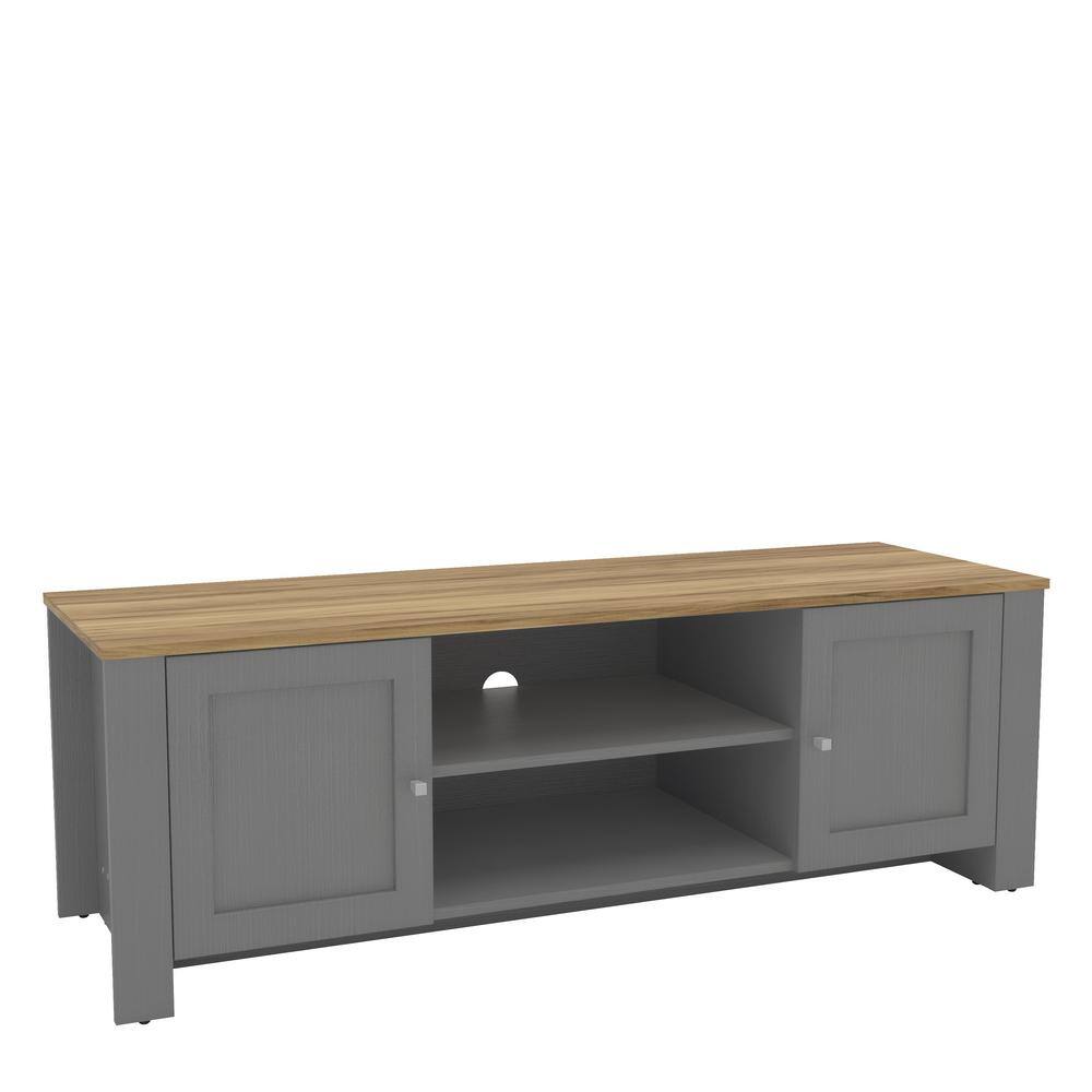 Dawson 54 in. Grey TV Stand Fits TVs up to 55 in., Gray