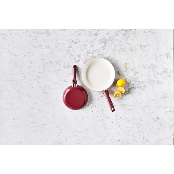 GreenPan - Rio Ceramic Non-Stick 16-Piece Cookware Set - Red