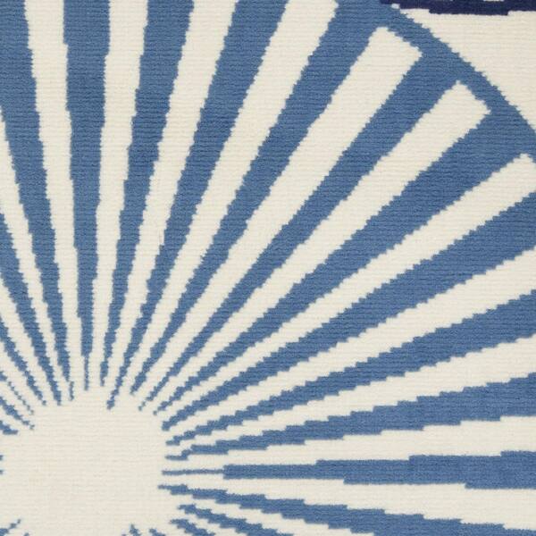 2 X 12 White Geometric Washable Area Rug Runner Rug