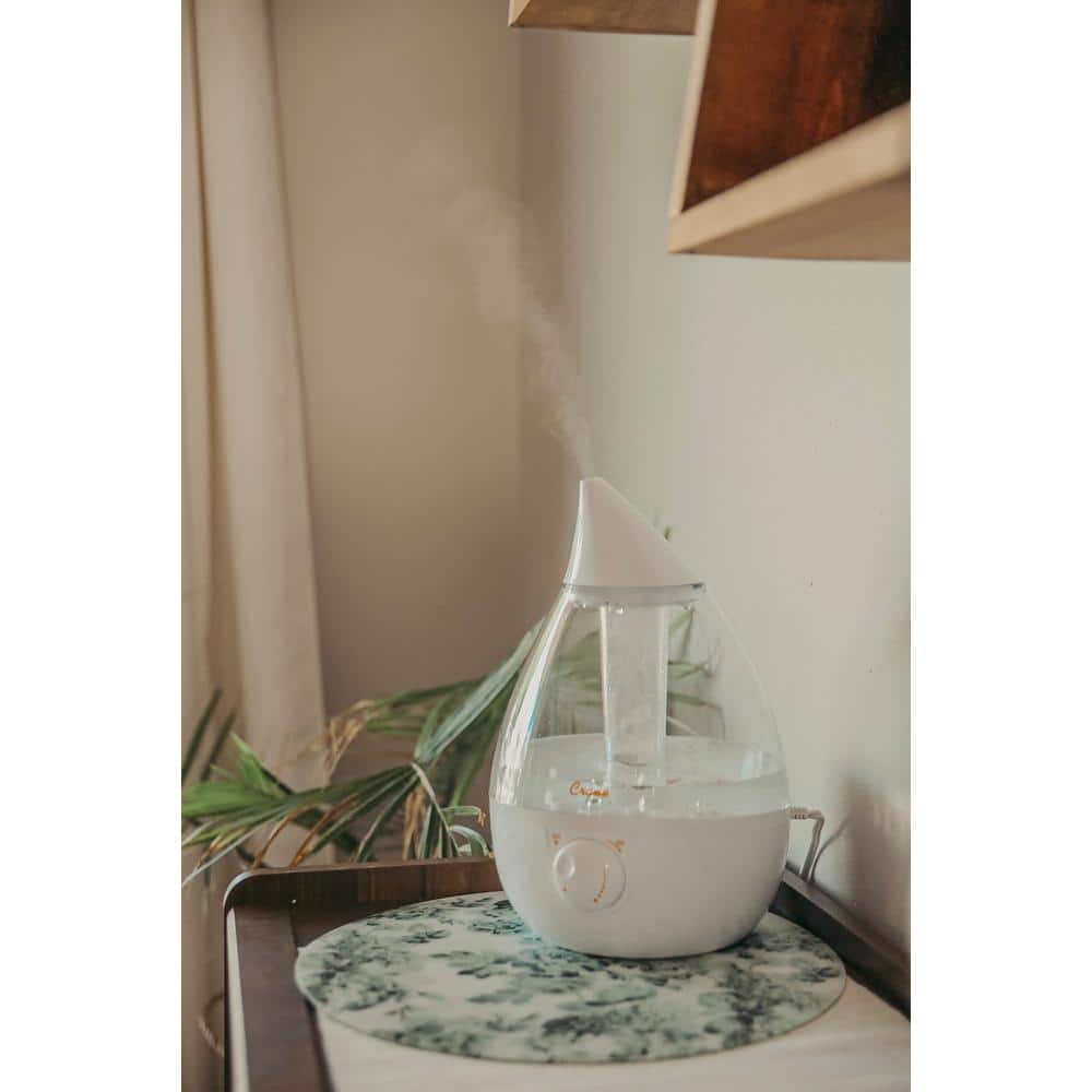 Clear White Ultrasonic Cool Mist Table-Top Humidifier, 1 Gallon