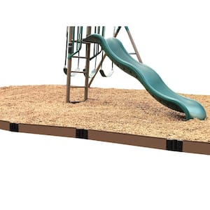 16 ft. x 1 in. Uptown Brown Composite Straight Playground Border Edging