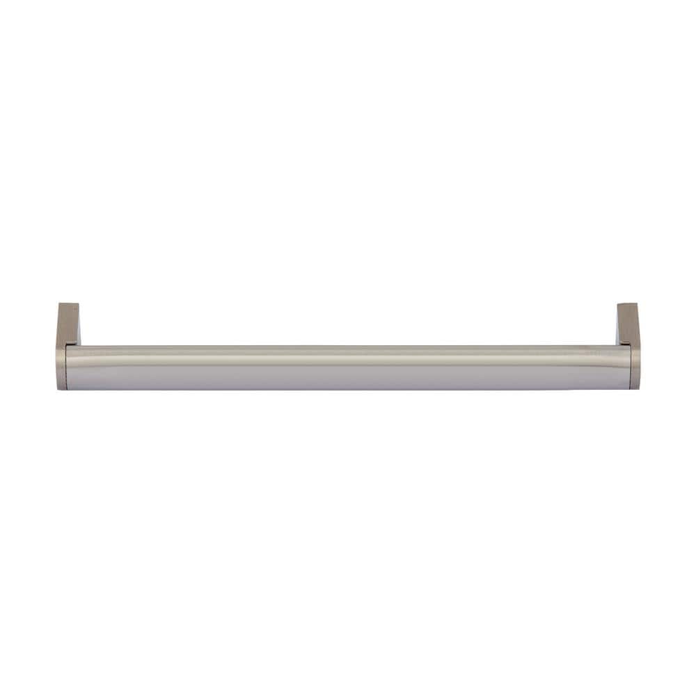 Brushed Nickel Industrial Drop Bail Cabinet Pull with Mounting Hardware