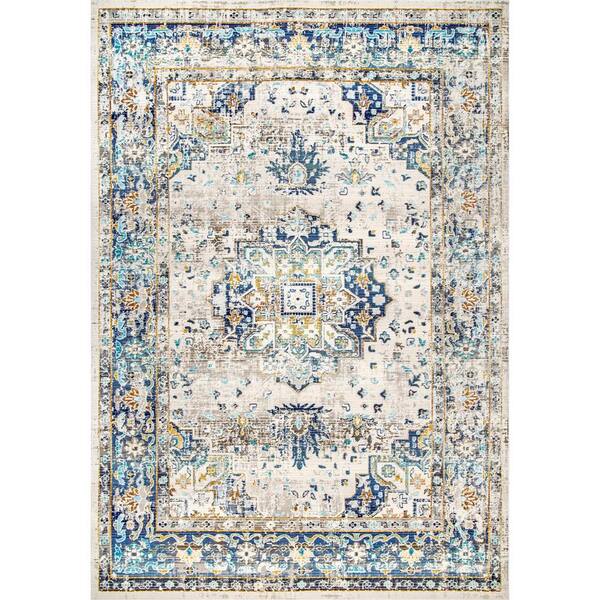 nuLOOM Ainsley Fading Token Blue 7 ft. 10 in. x 10 ft. Area Rug