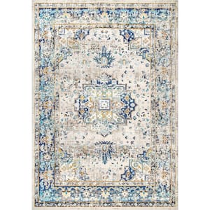 Ainsley Fading Token Blue 6 ft. x 6 ft. Indoor Square Area Rug