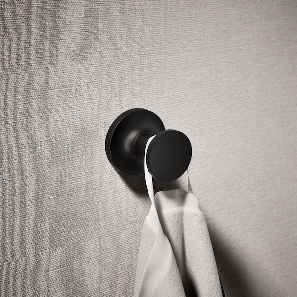 Purist Knob Robe/Towel Hook in Matte Black