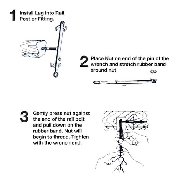 Stair Parts Rail Bolt Wrench Sized to Fit EVERMARK Rail Bolt Kit