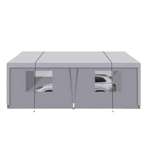 10 ft. x 20 ft. Heavy-Duty Portable Carport Garage Tent for Outdoor Storage Shelter, White