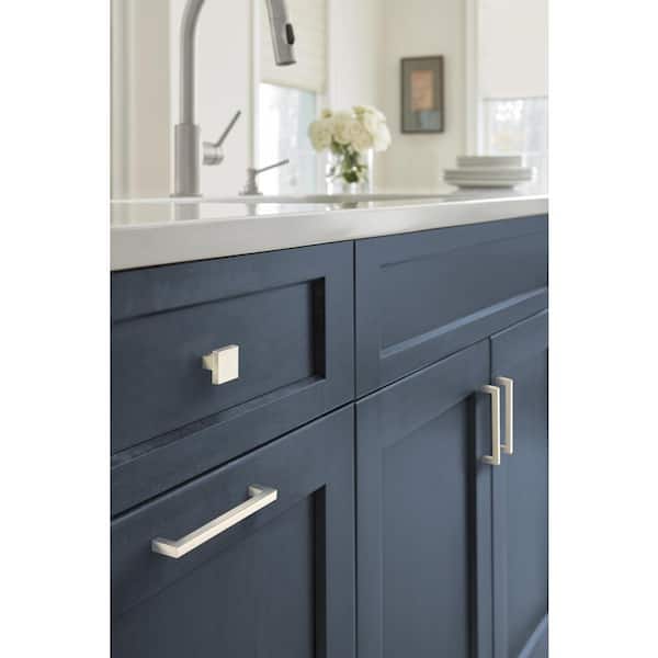 Monument 1-3/16 in. (30mm) Modern Polished Nickel Square Cabinet Knob