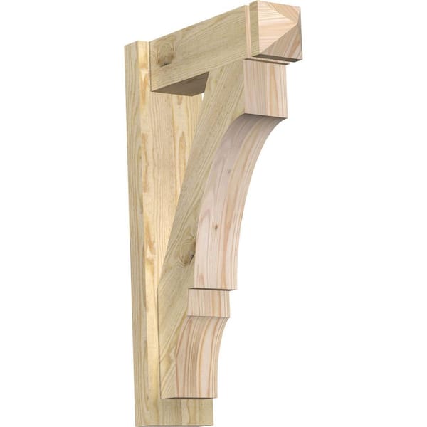 Ekena Millwork 6 in. x 30 in. x 18 in. Douglas Fir Balboa Arts and Crafts Rough Sawn Outlooker