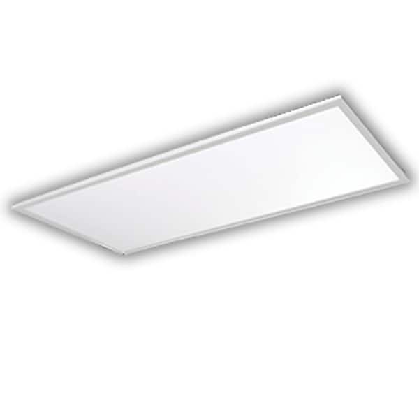 HALCO LIGHTING TECHNOLOGIES 2 ft. x 4 ft 128-Watt Equivalent White Edge-Lit Flat Panel Integrated LED Drop Ceiling Troffer Daylight 5000K 81968
