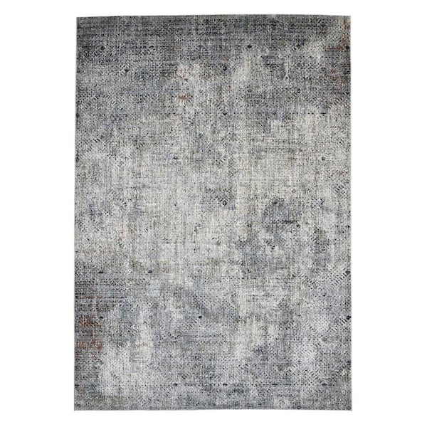 Amer Rugs Vermont 9 ft. X 12 ft. Gray Abstract Area Rug