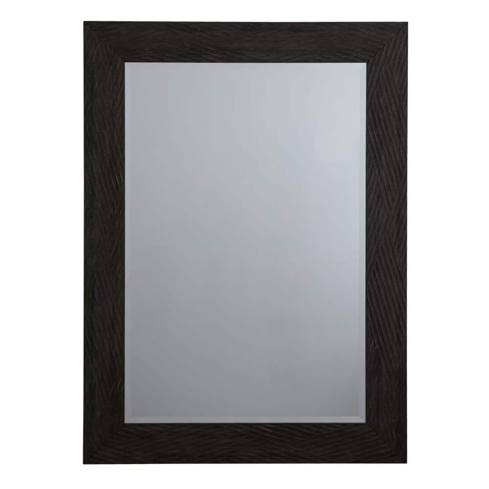 Bryson 43" x 31" Dark Bronze Wood Framed Wall Mirror
