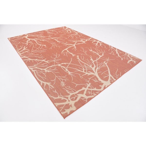 Outdoor Branch Terracotta 7' 0 x 10' 0 Area Rug