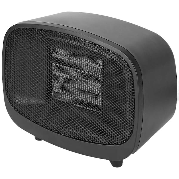 EKIEUDL 900-Watt 6 in Black Electric Space Radiant Heater Portable Mini PTC Ceramic Space Heater Fan with Tip-Over Protection