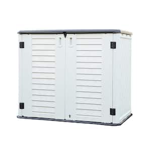 50 in. W x 29 in. D x 41 in. H White HDPE Outdoor Storage Cabinet (shelves not included)