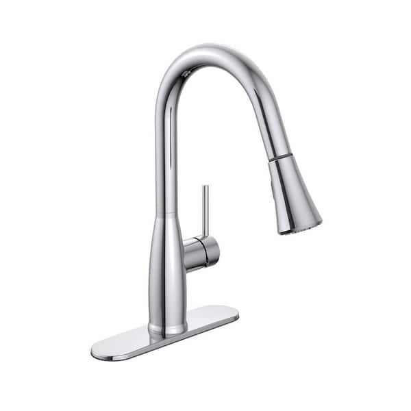 Glacier Bay Cartway Single-Handle Pull-Down Sprayer Kitchen Faucet in Chrome