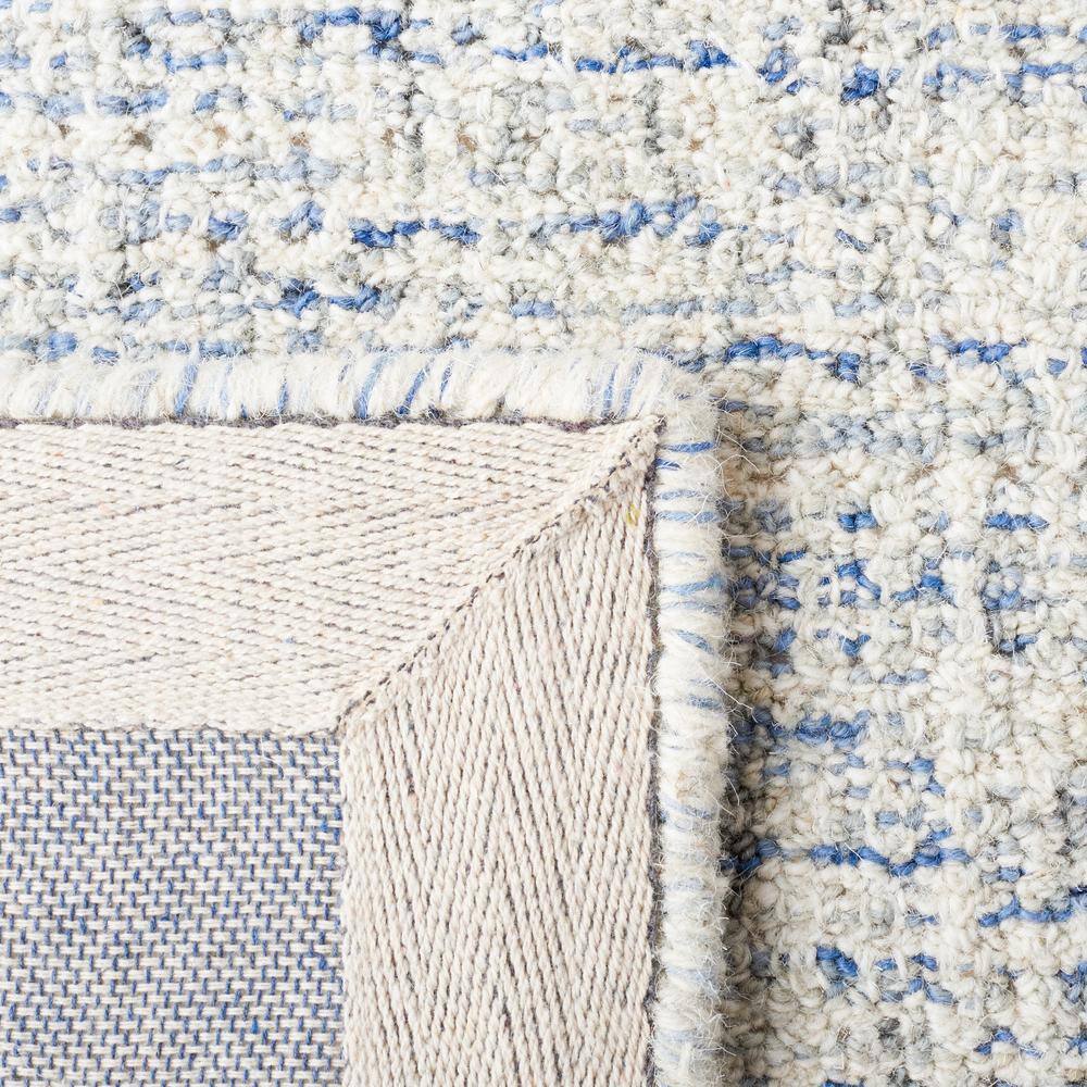 Blue and Ivory Hand-Tufted Wool 8' x 10' Area Rug