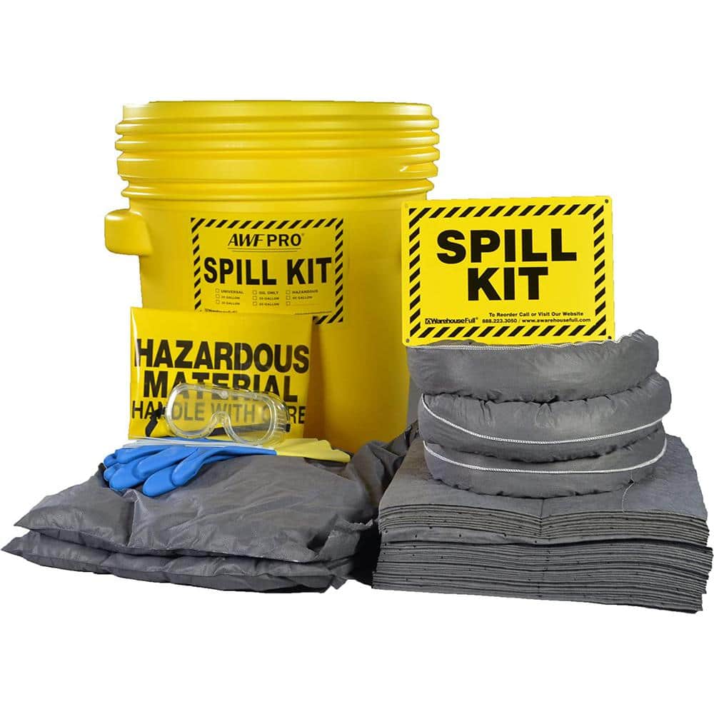 20 Gal. Universal Spill Kit, Pro Grade 25 Gal. Absorption (55-Piece)