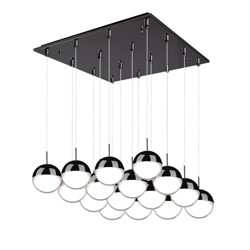 Pluto 20-in Black Chrome 16-Light Multi Pendant price history on PriceWatchPro