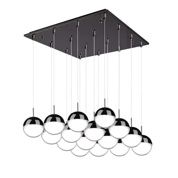 Pluto 20-in Black Chrome 16-Light Multi Pendant
