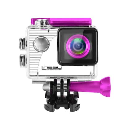 Funny Kids Pink Action Camera Sport Outdoor Activities HD Video and Photos Micro SD Card Slot up to 32GB
